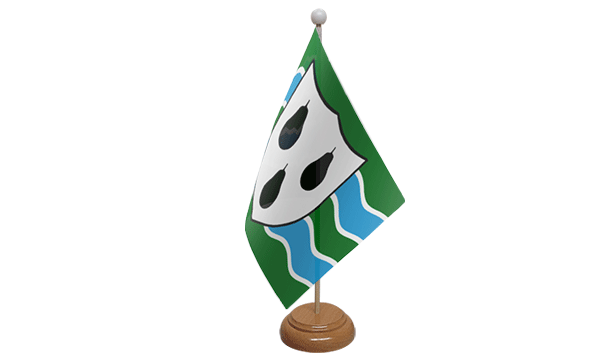 Worcestershire (New) Small Flag with Wooden Stand